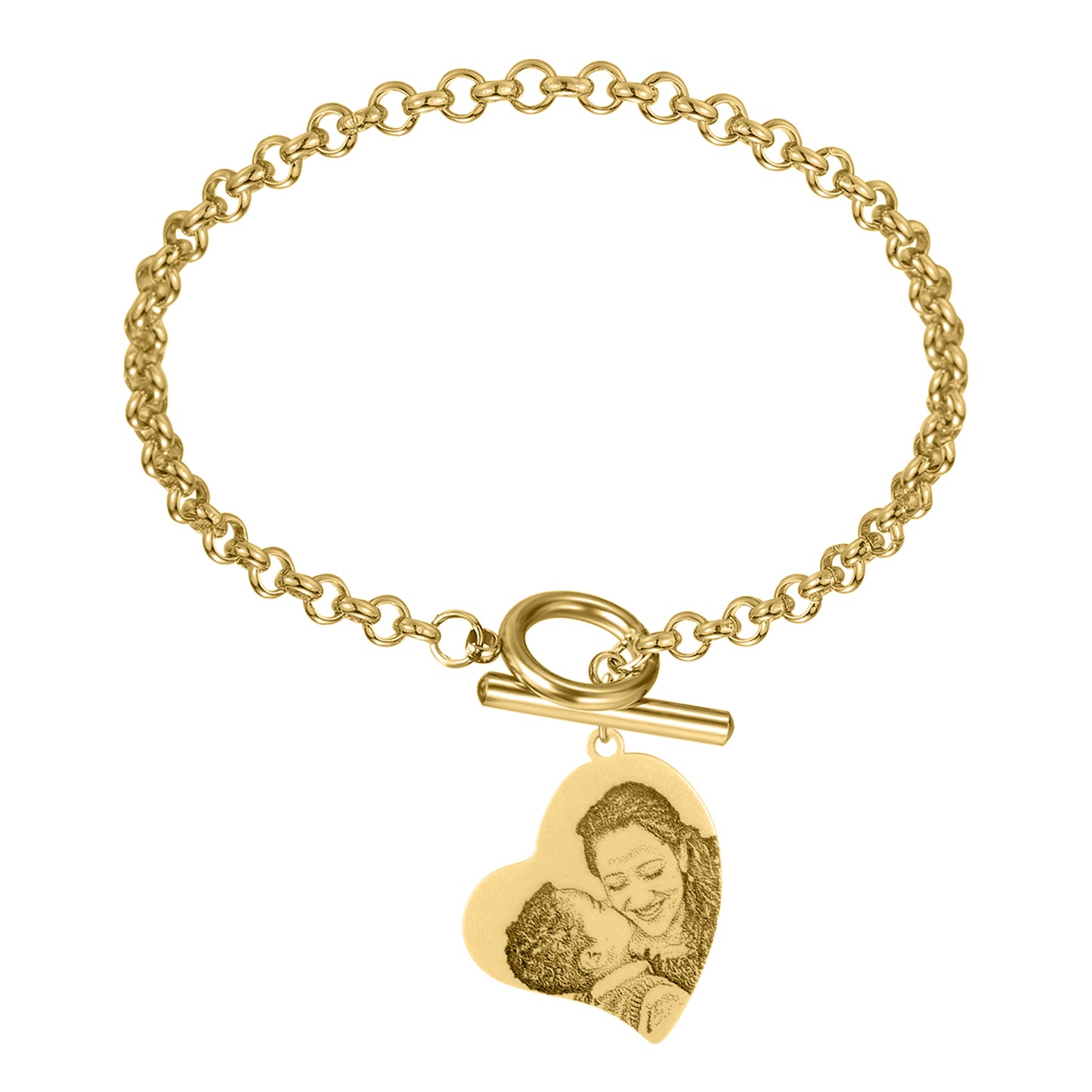 Custom Photo Heart Bracelet QDB3070