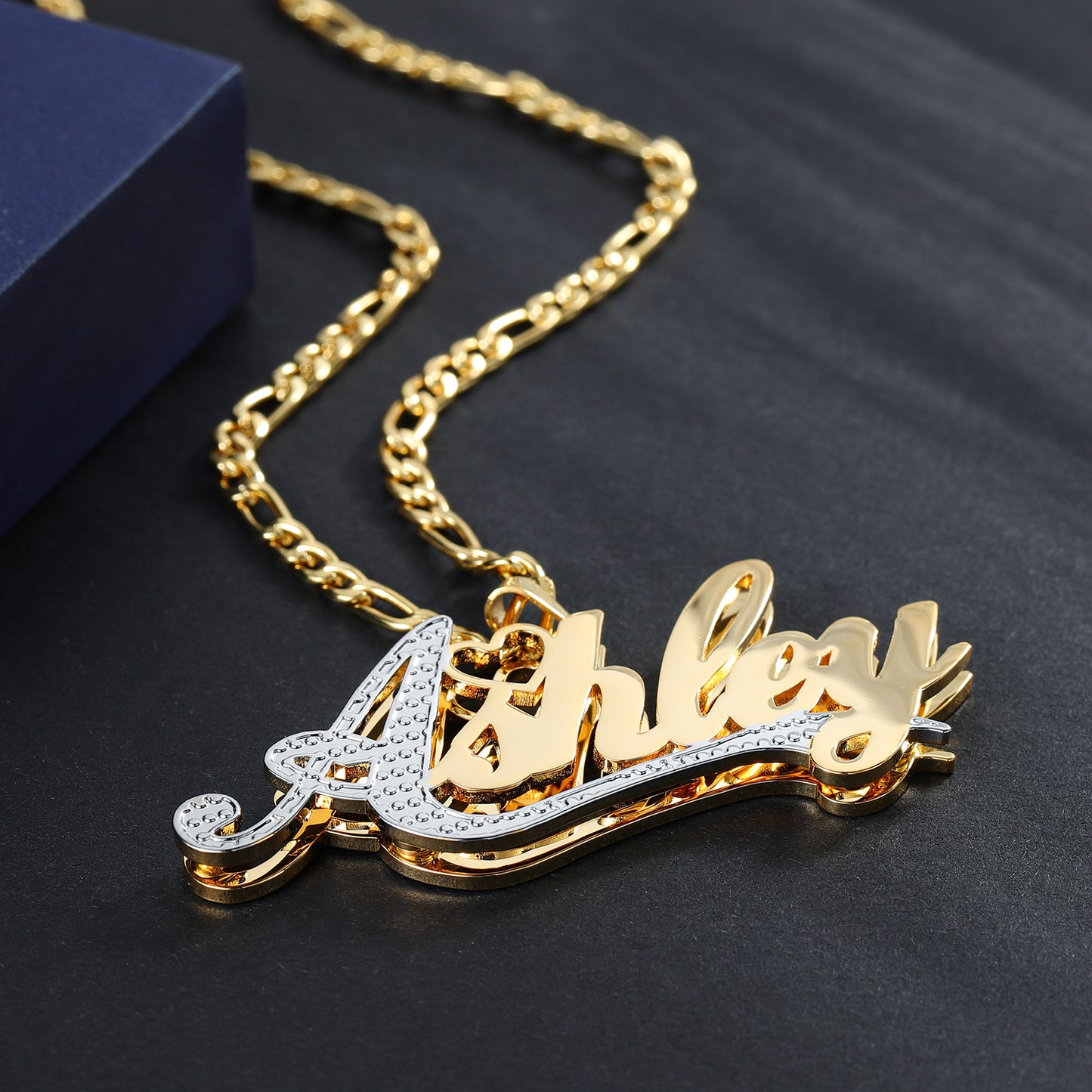 Custom Two Tone Name Necklace QN796