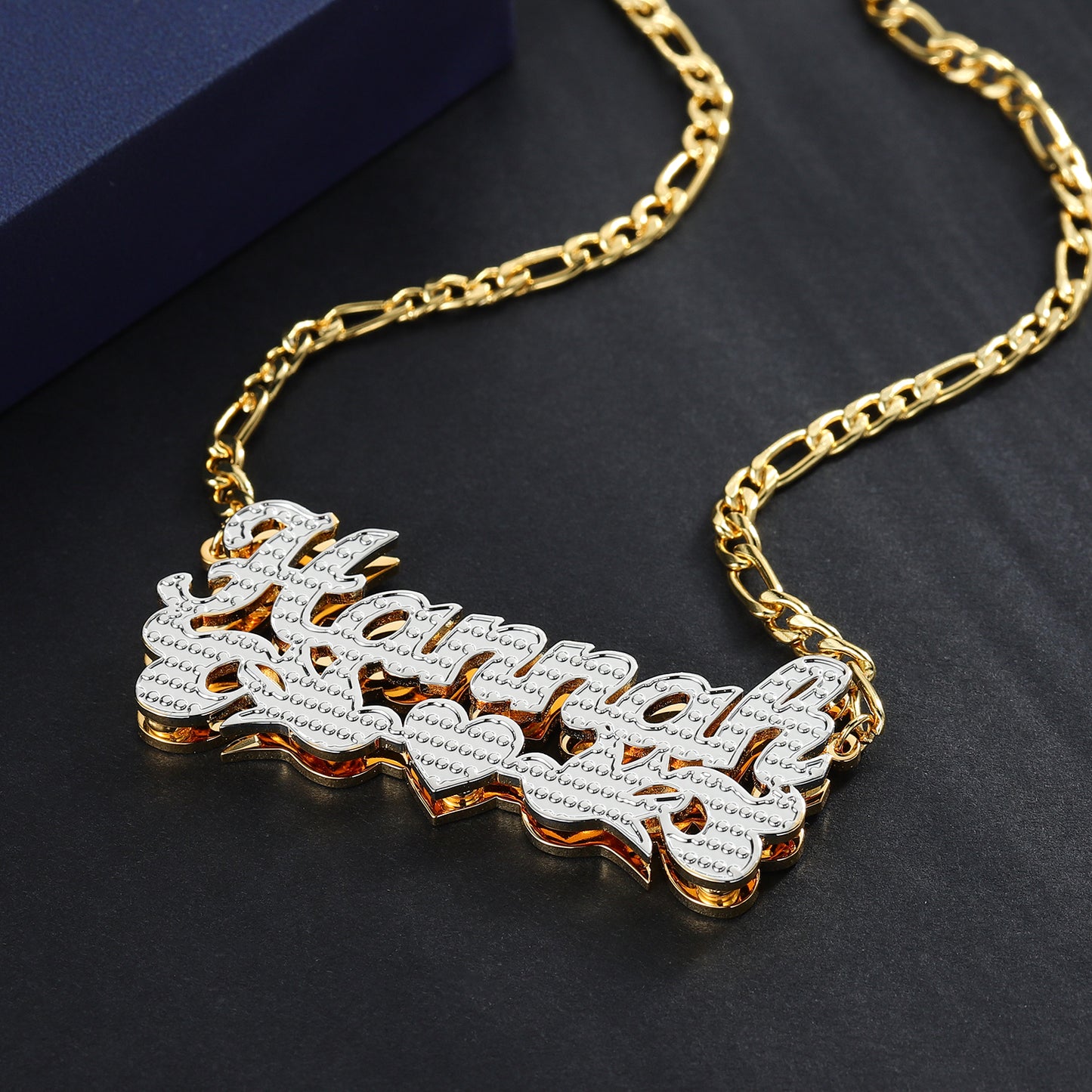 Double Plated Love Bird Name Necklace QN800