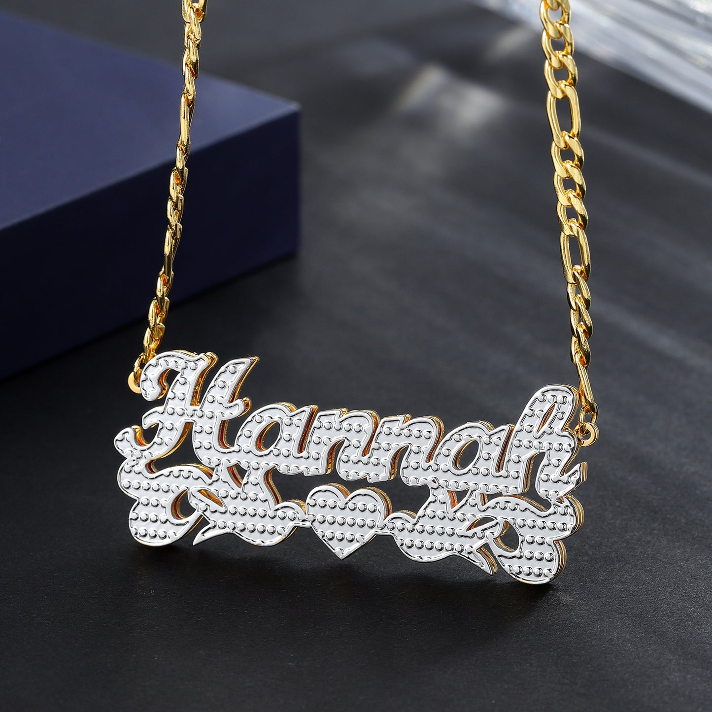 Double Plated Love Bird Name Necklace QN800