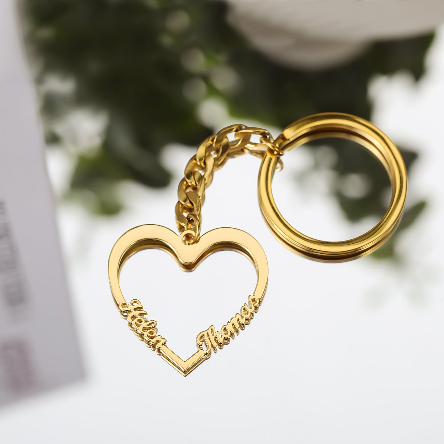 Heart Shaped Name Keychain QN-K0006