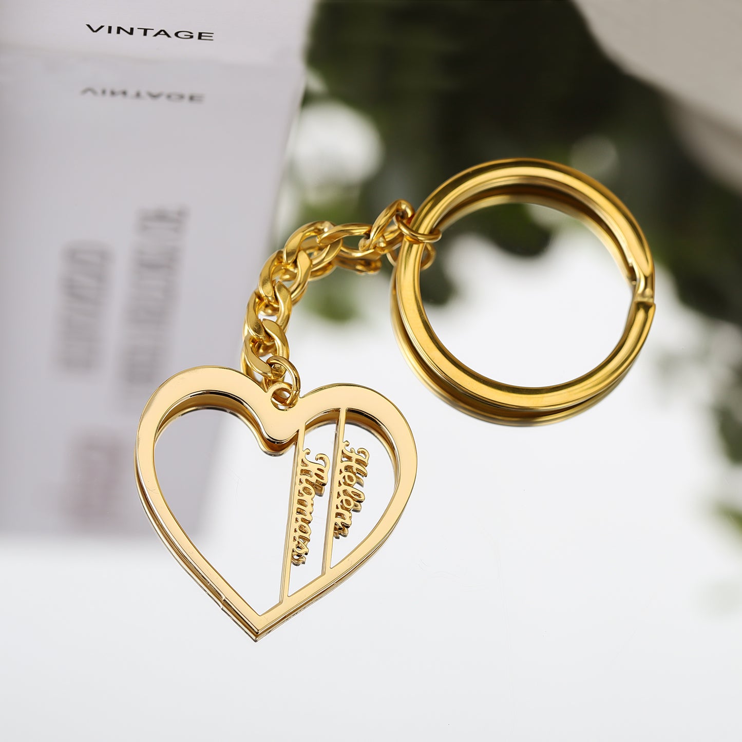 Heart Shaped Name Keychain QN-K0006