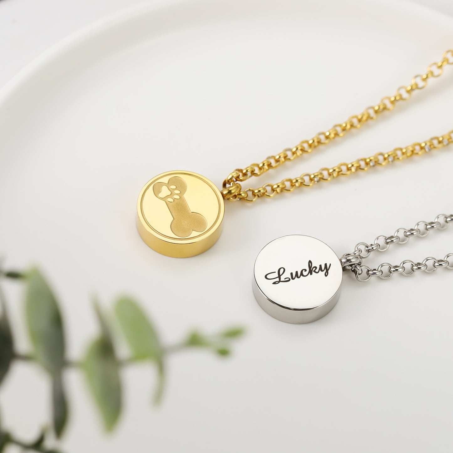 Custom Name Pet Paw Necklace CD-N0007