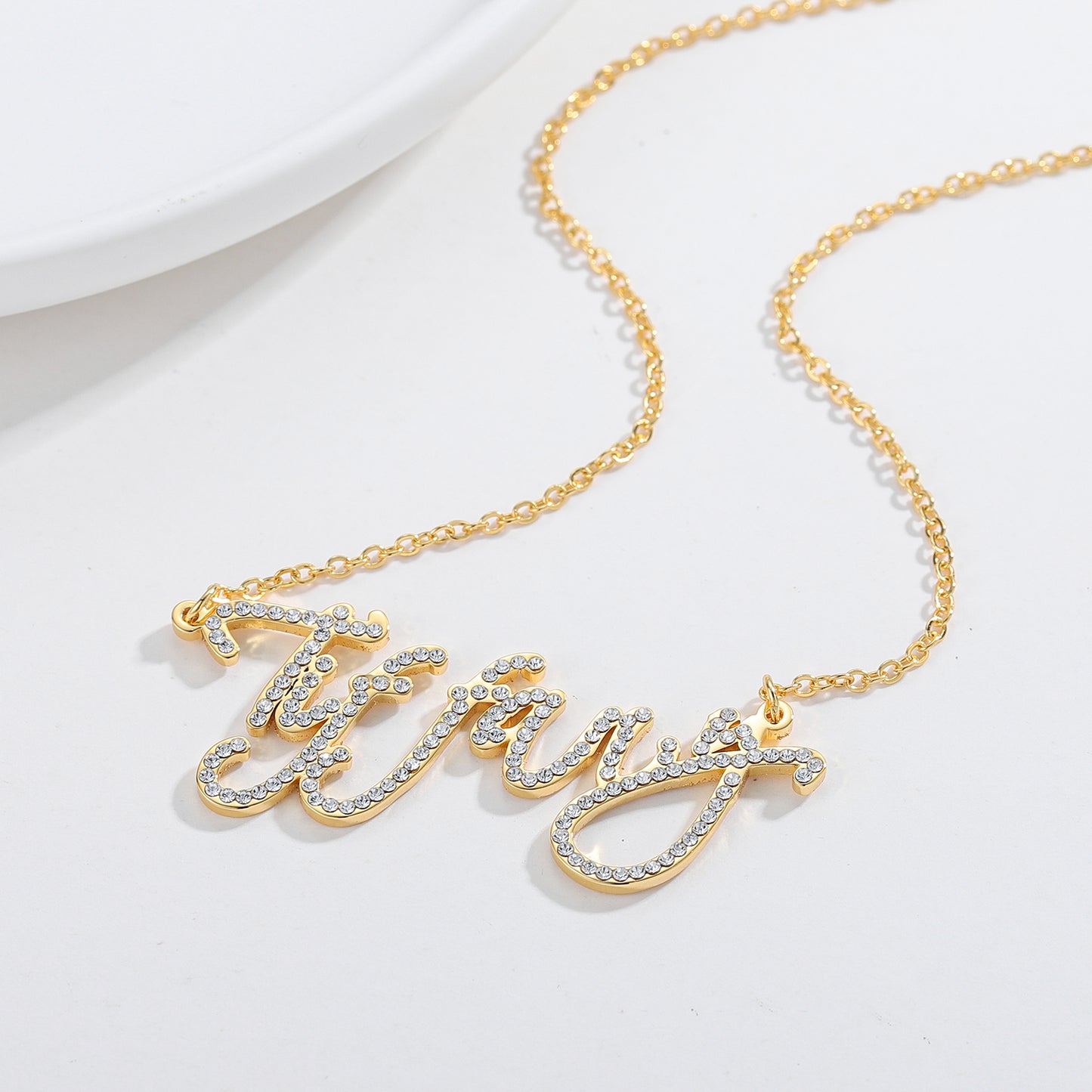 Custom Diamond Name Necklace QNN3010
