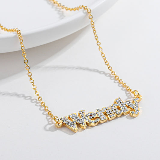 Custom Diamond Name Necklace QN128