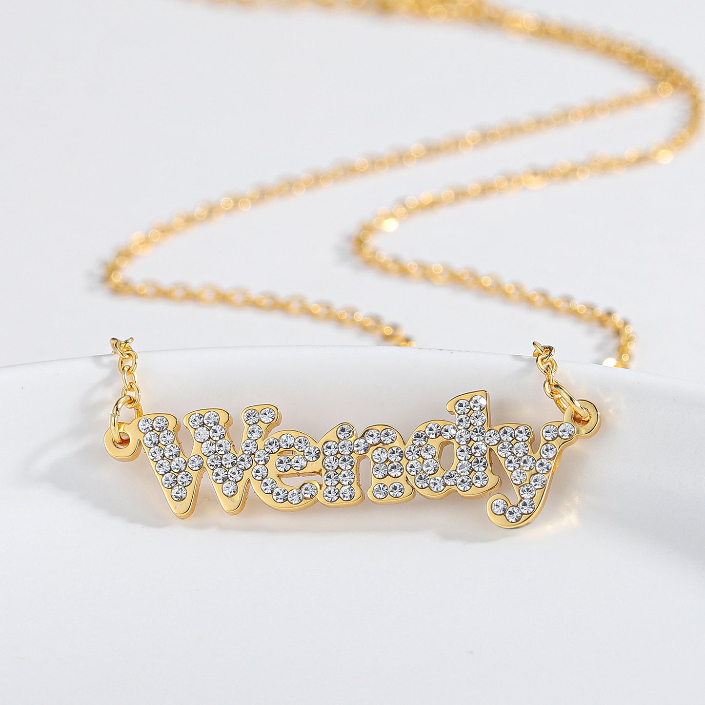 Custom Diamond Name Necklace QN128