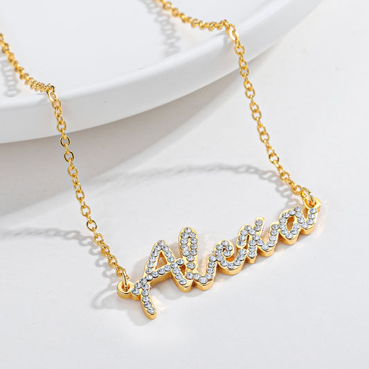 Custom Diamond Name Necklace QN129