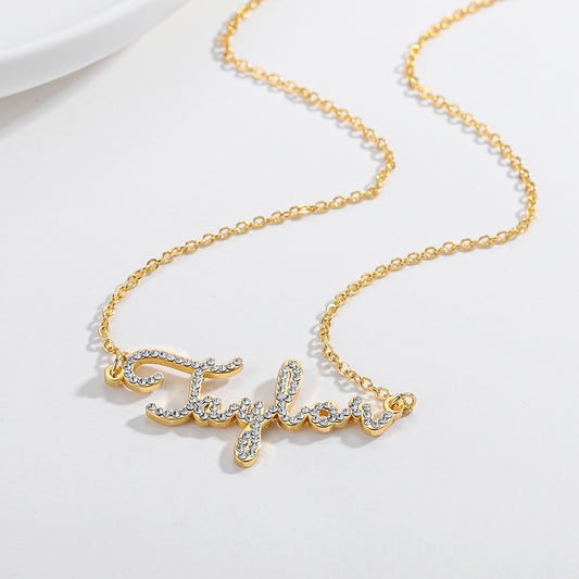 Custom Diamond Name Necklace QN127