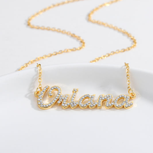 Custom Diamond Name Necklace QN124