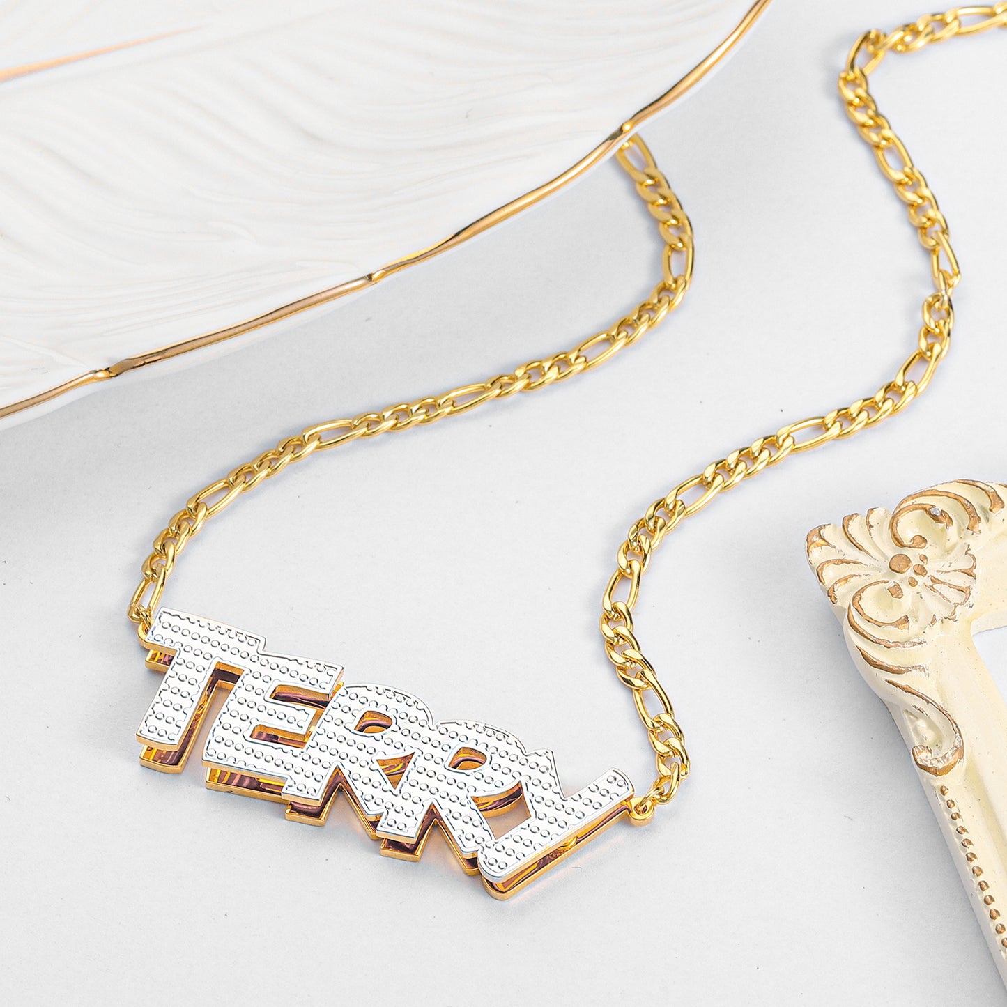 Customized Double Plated Name Necklace QN801