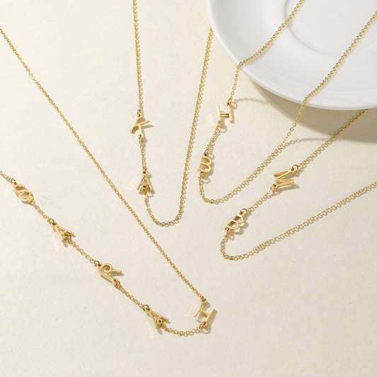 Benutzerdefinierte Halskette mit mehreren Namen und Gravur QN861