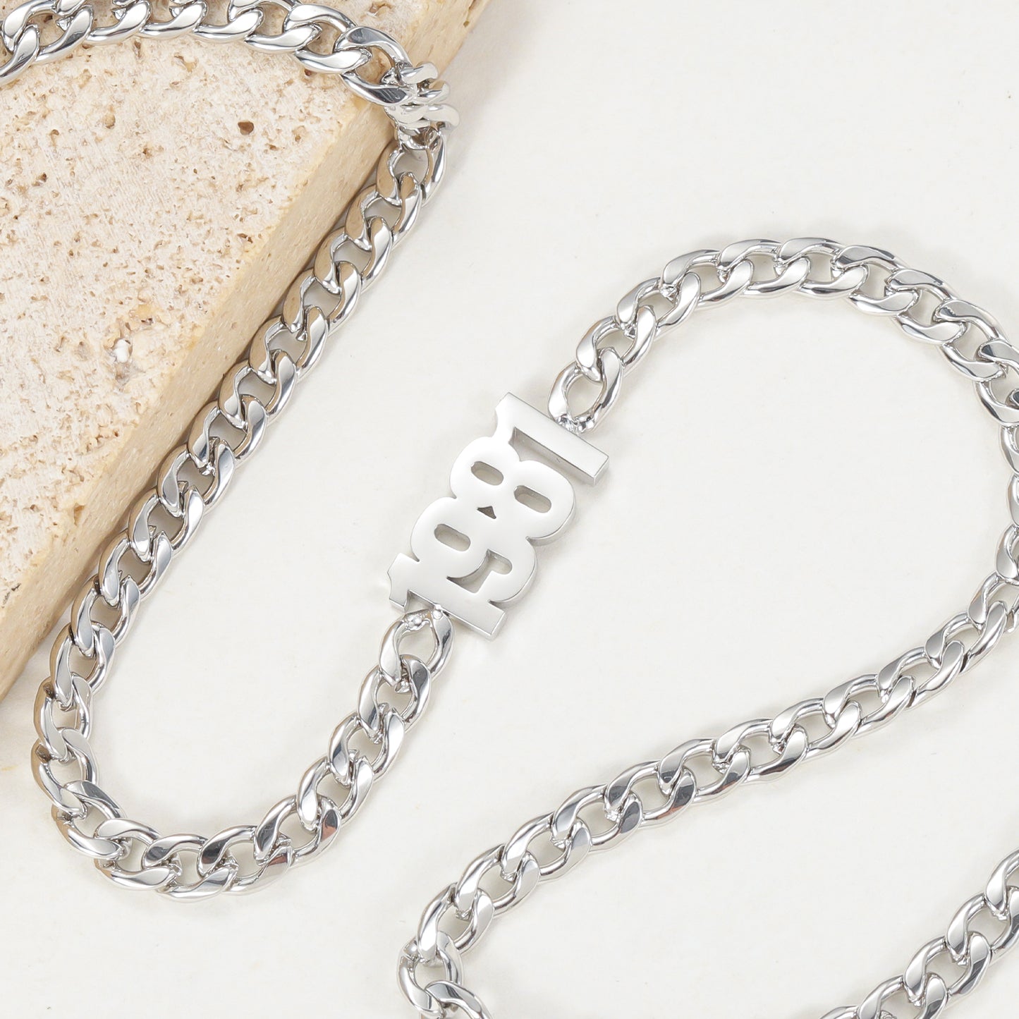 Custom Name Bracelet With Cuban Chain QHB3115
