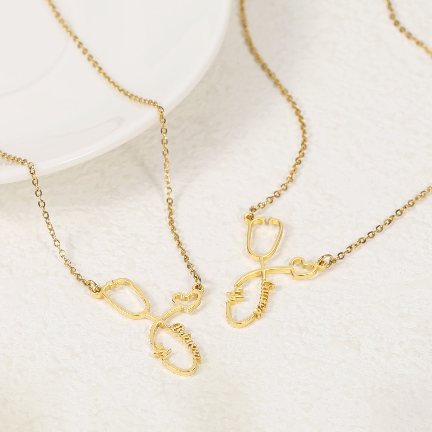 Stethoscope Name Necklace QN-N8592