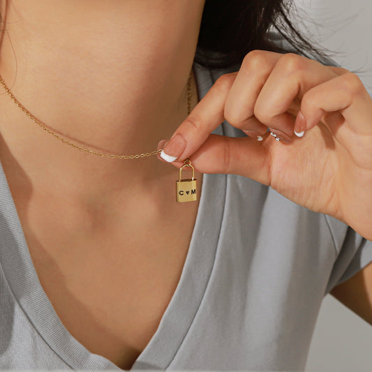 Custom Name Lock Necklace CD-N8809