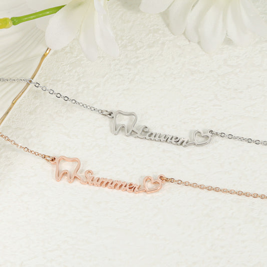 Geburtstagsblumen-Namenskette QN335