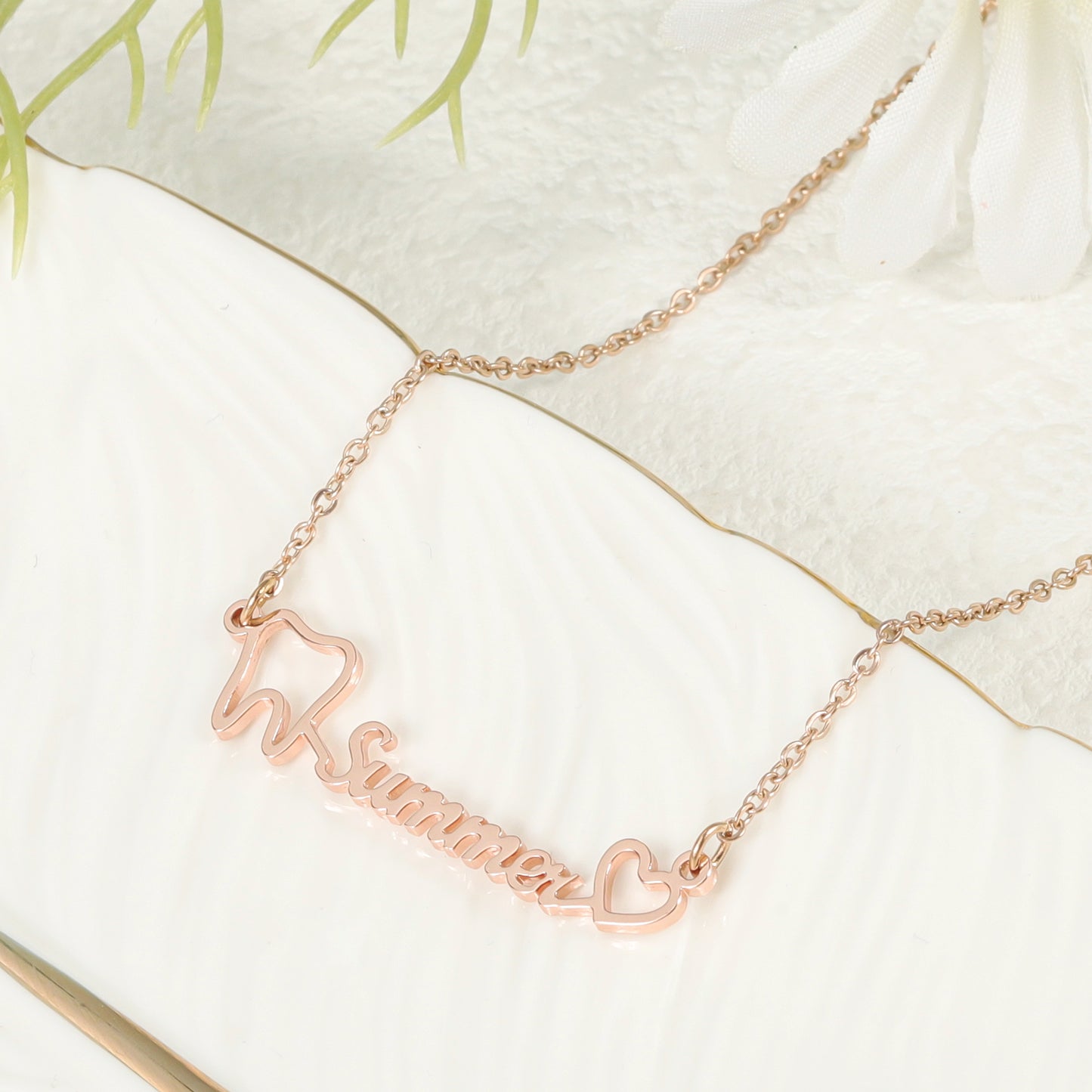 Custom Name Pendant Dentisit Necklace QN-N8595