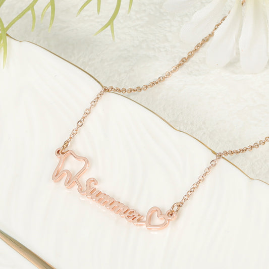 Geburtstagsblumen-Namenskette QN335