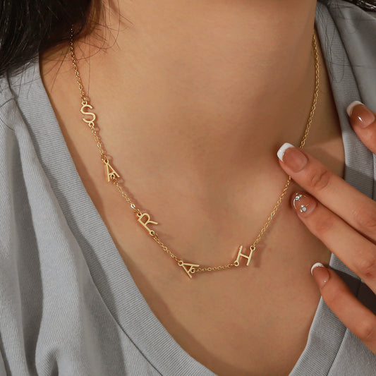 Benutzerdefinierte Halskette mit mehreren Namen und Gravur QN861