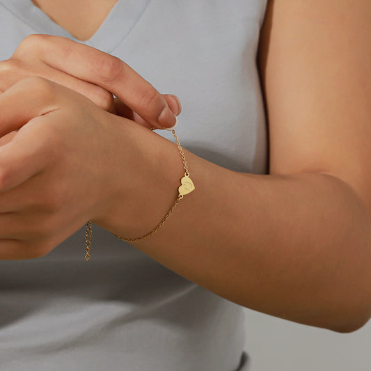 Custom Arabic Name Heart Pendant Bracele QF-N8760