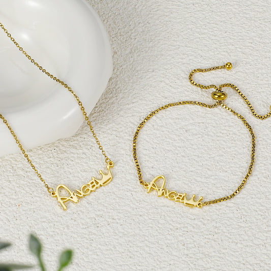 Custom Name Child Set Jewelry QNBER3001