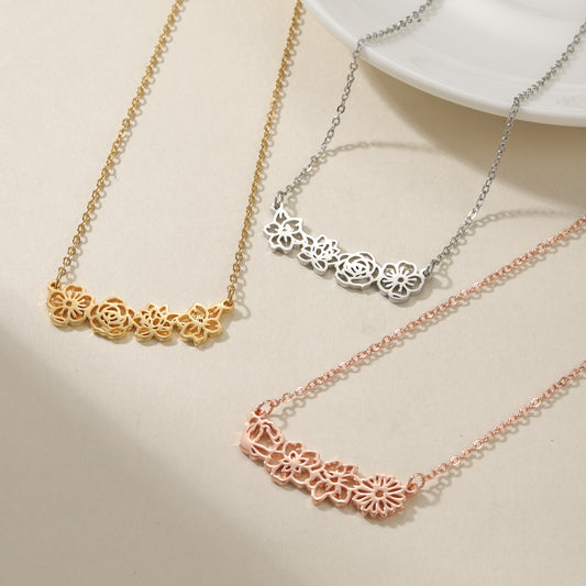 Geburtstagsblumen-Namenskette QN335