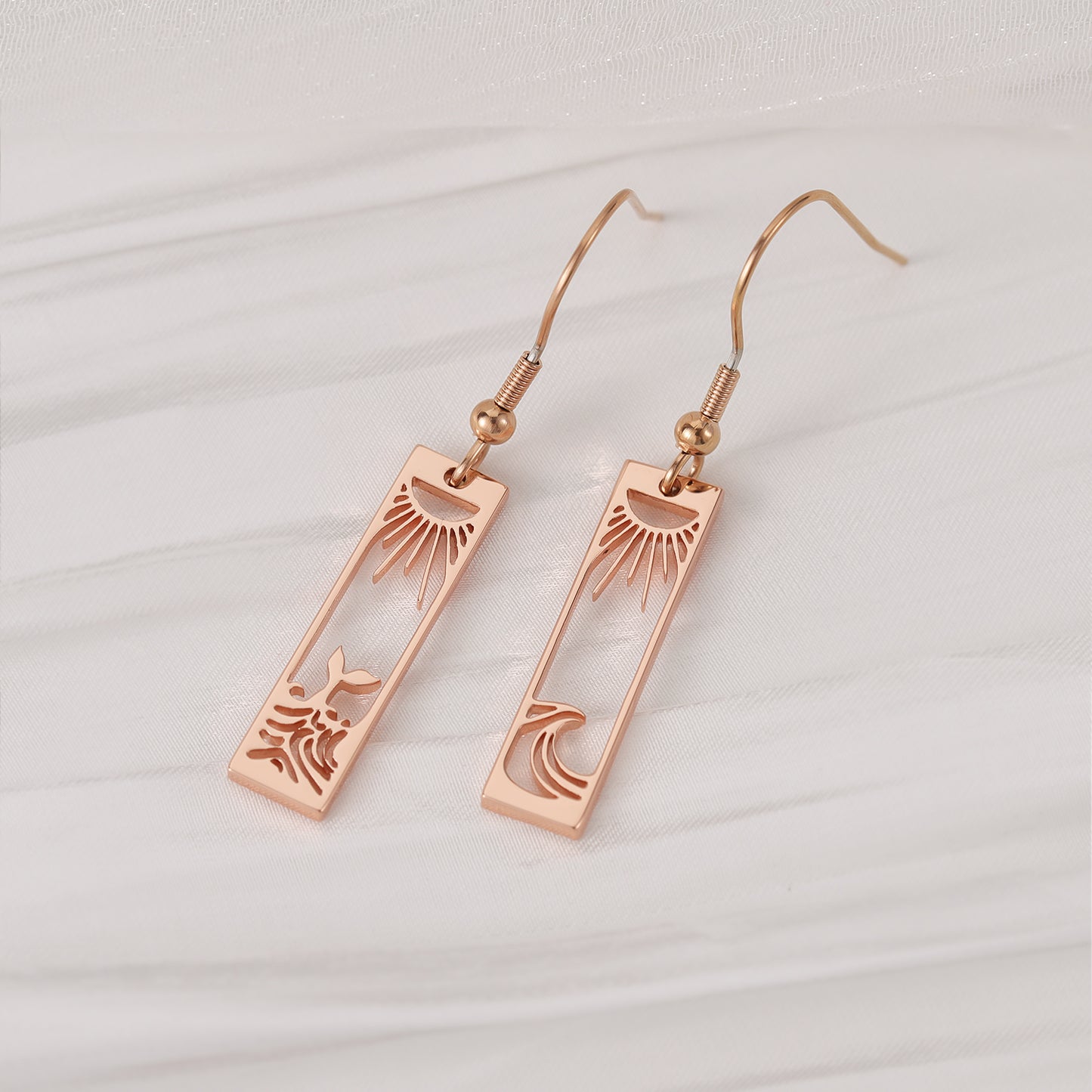Women's Gold Sun Earrings QHE0052