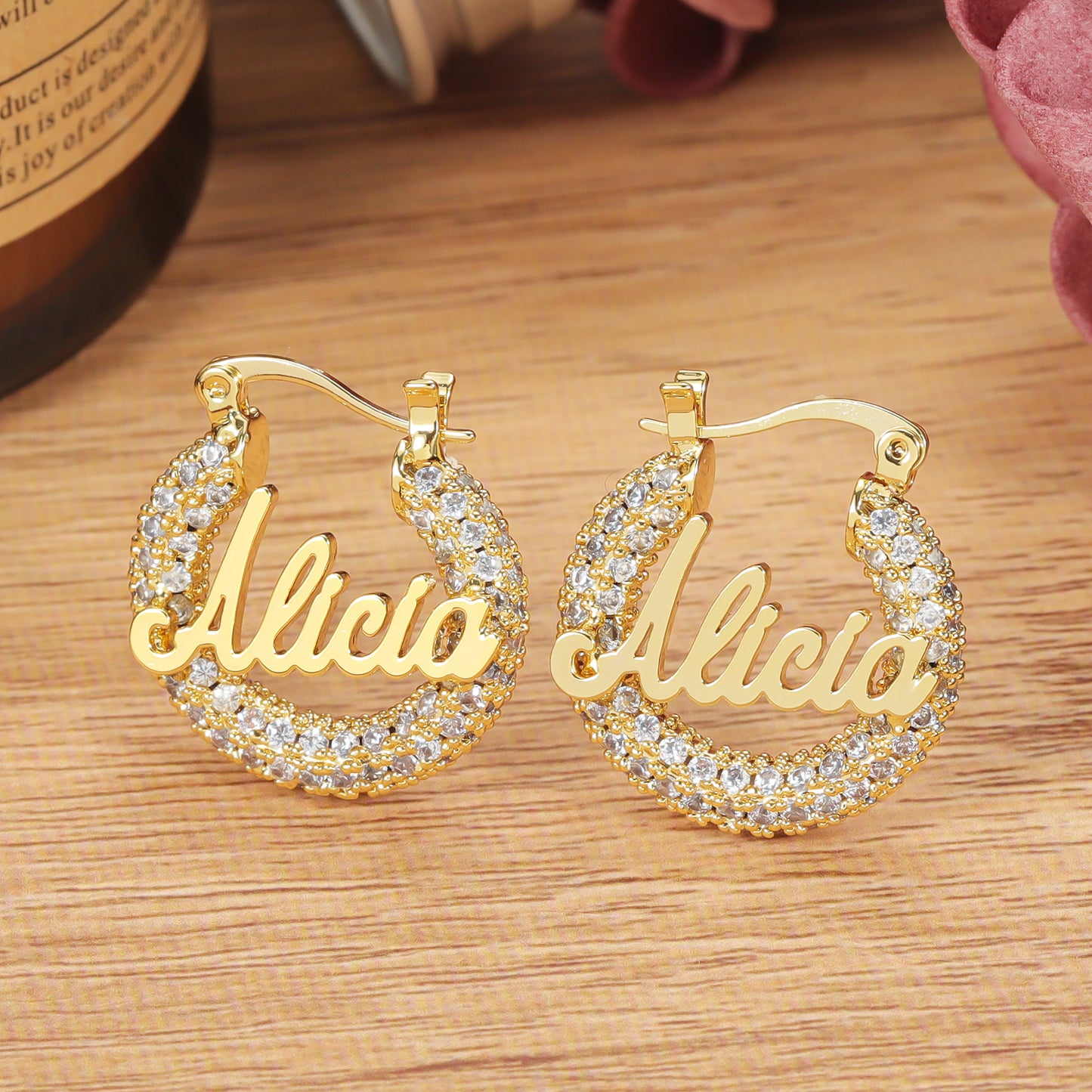 Zircon Hoop Mini Bling Earring QHE3010
