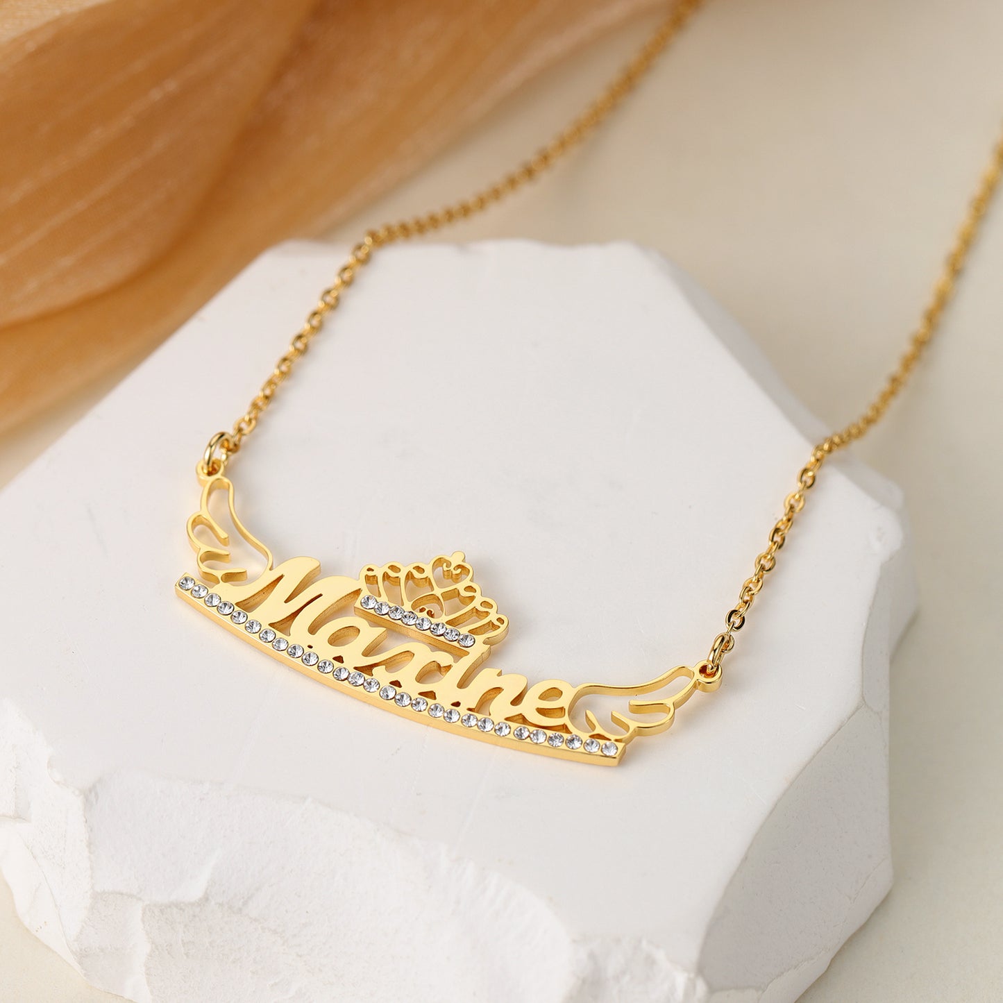 Custom Crystal Name Necklace MN2108