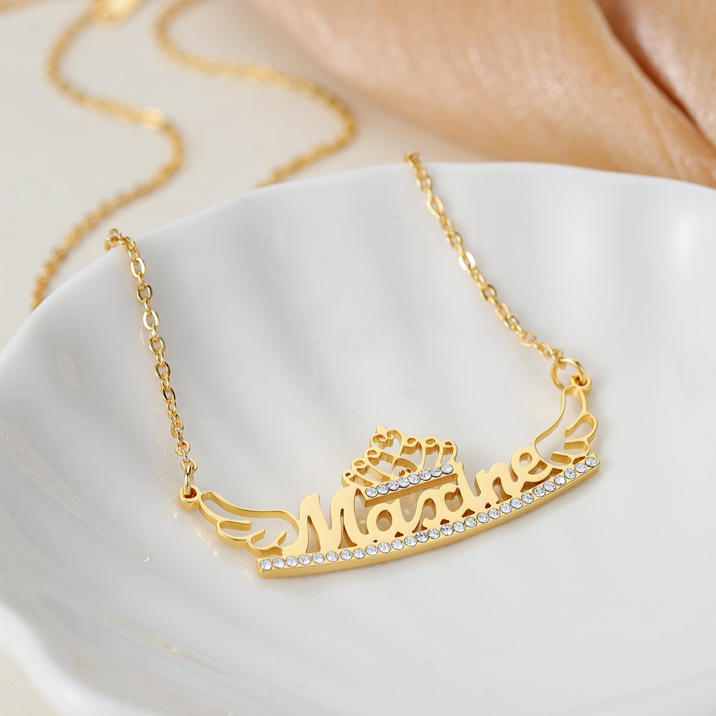 Custom Crystal Name Necklace MN2108