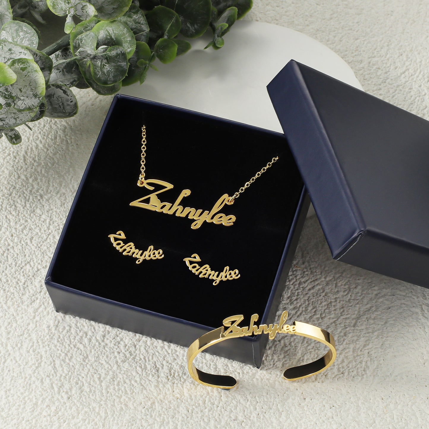 Custom Name Child Set Jewelry QNBE3003