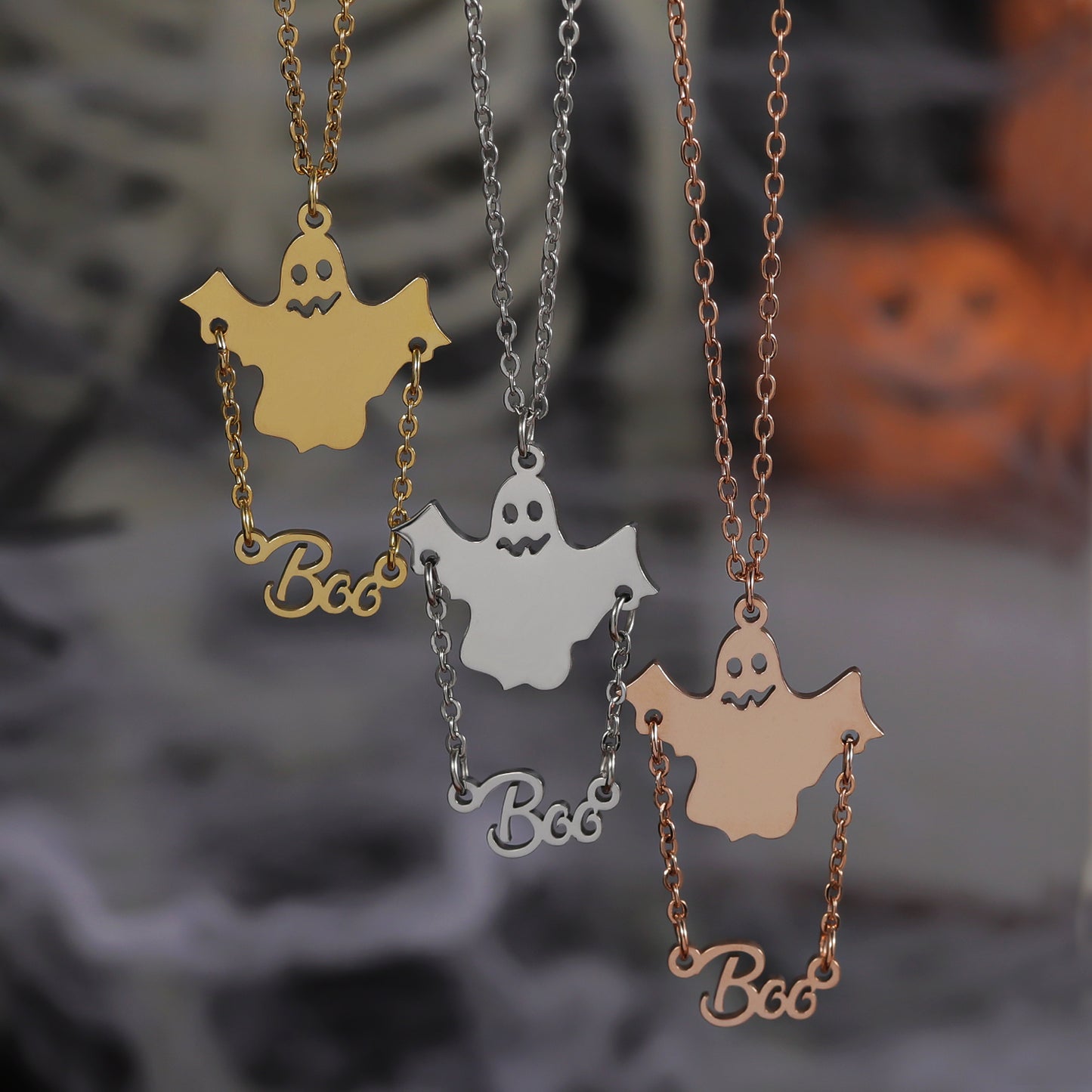 Halloween Ghost Necklace QNN3036