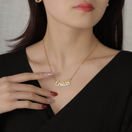 Custom Diamond Name Necklaces MN2106