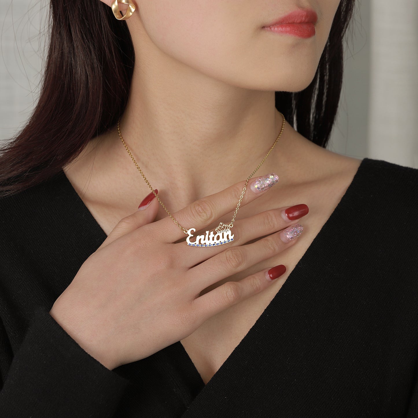 Custom Diamond Name Necklaces MN2106