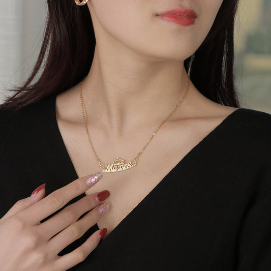 Custom Crystal Name Necklace MN2108