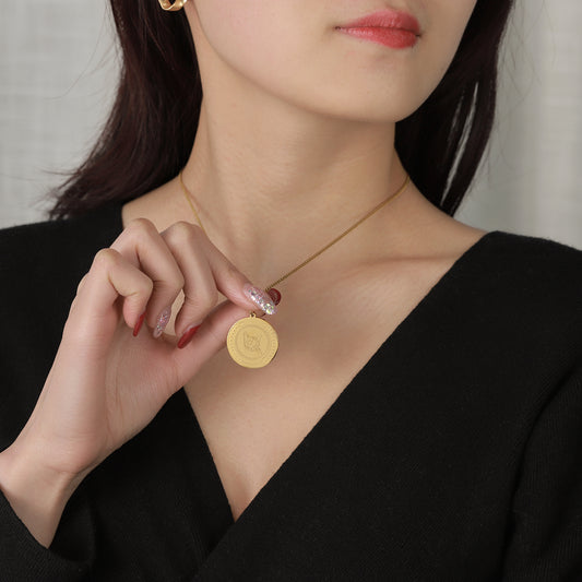 Customized Pet Avatar Portrait Round Necklace MN2110