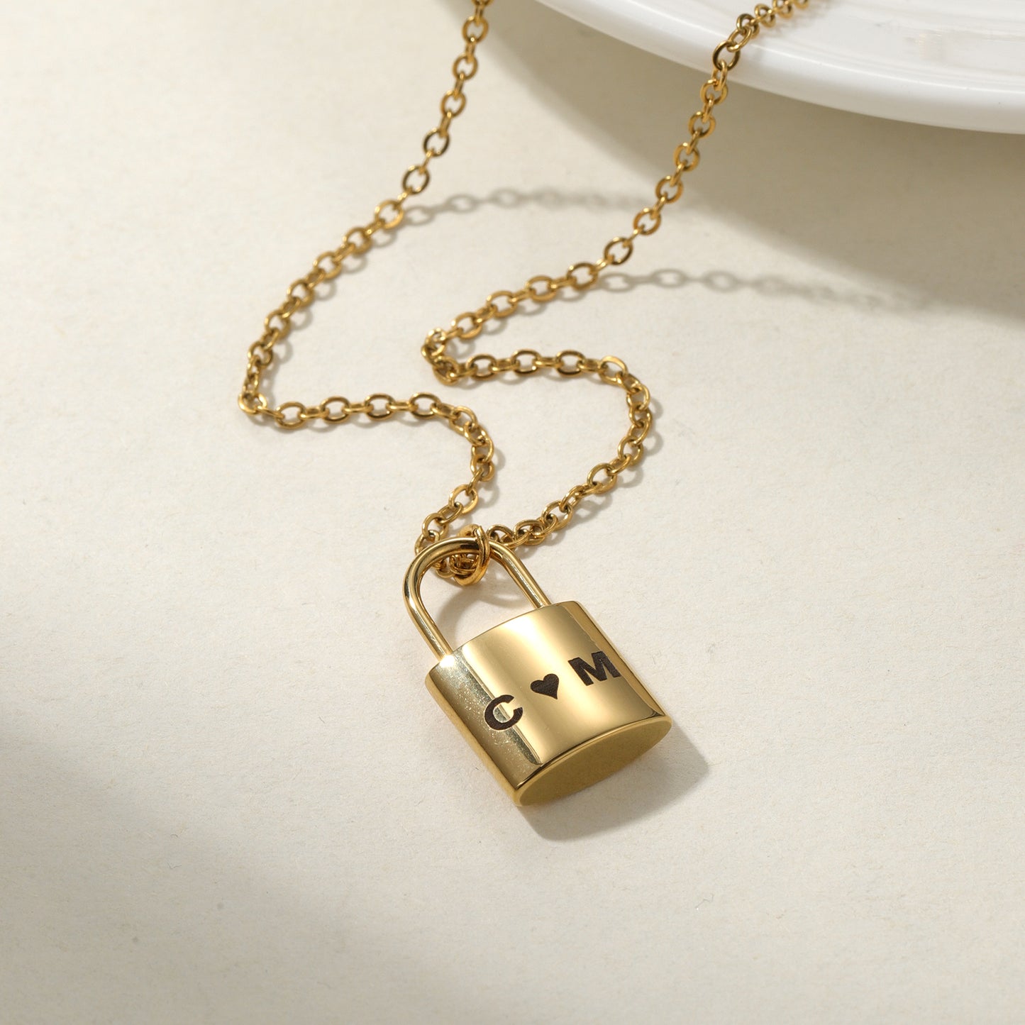 Custom Name Lock Necklace CD-N8809