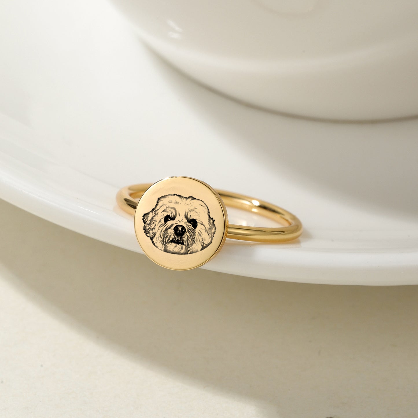 Engraving Pet Picture Rings QD-R8774