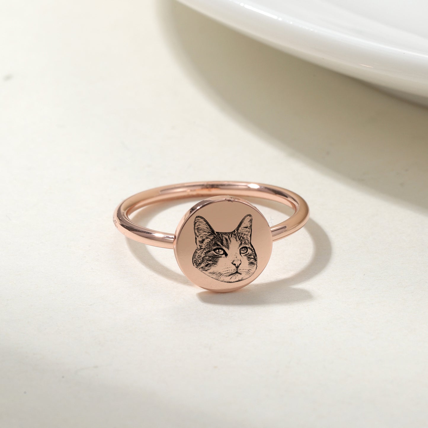 Engraving Pet Picture Rings QD-R8774