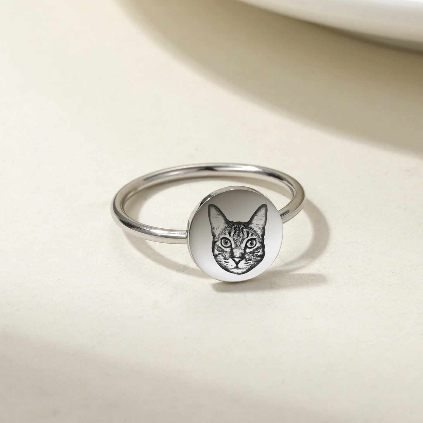 Engraving Pet Picture Rings QD-R8774
