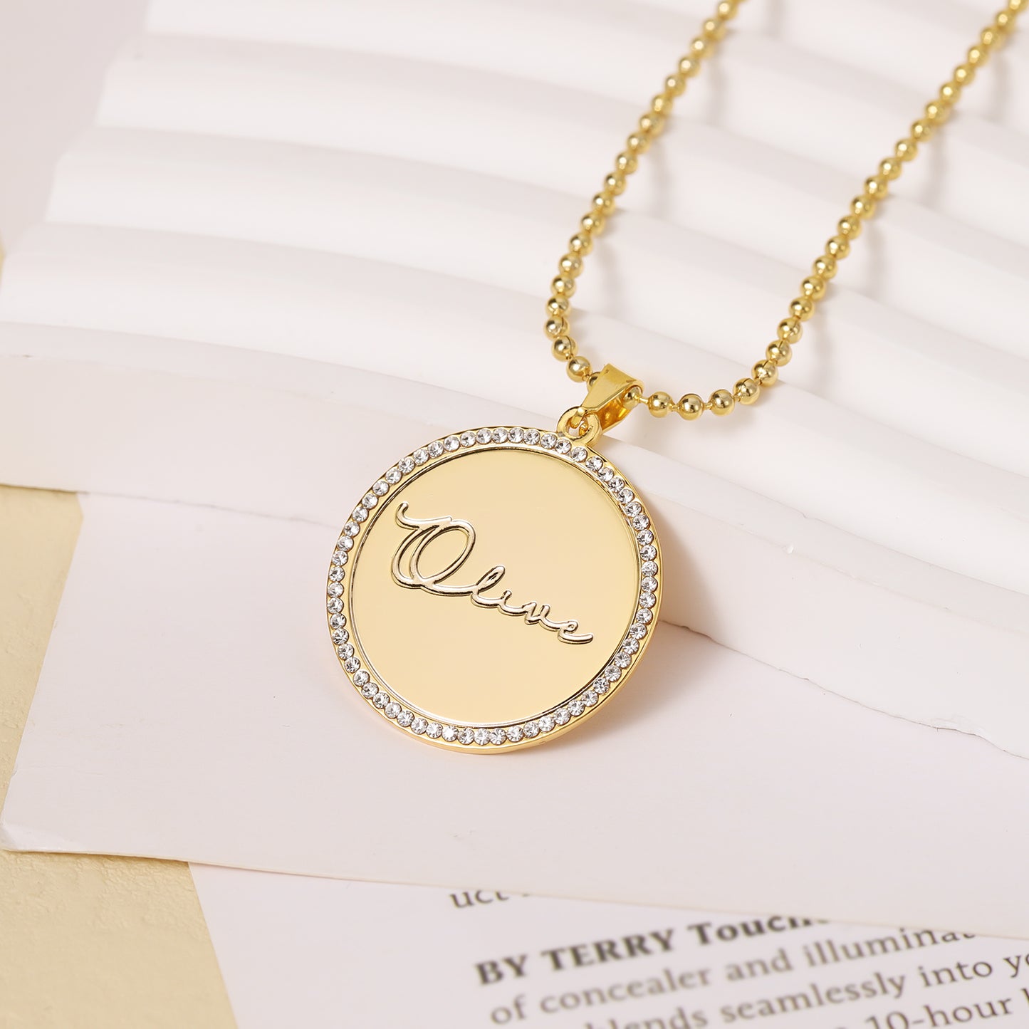 Collier de diamants avec nom personnalisé QSN3023