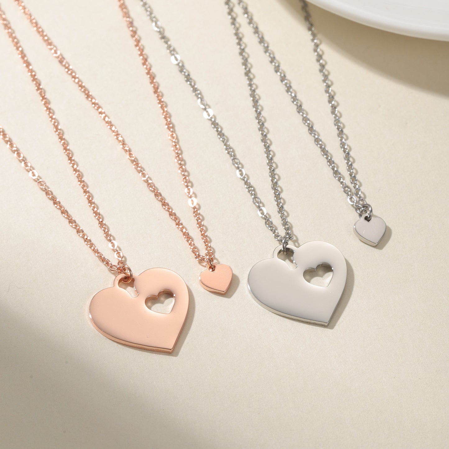 Two Heart Name Pendant For Couple QN-N8648
