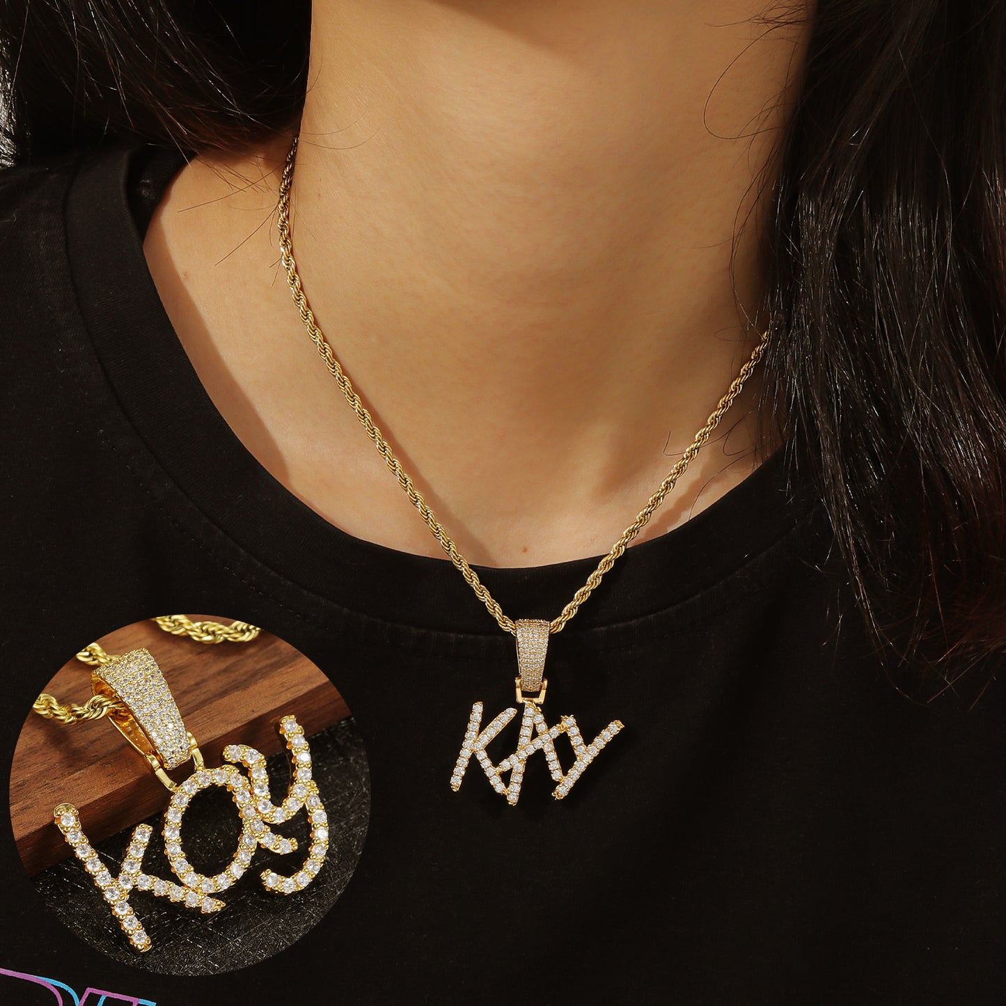 Hip Hop Name Necklace CSN3084