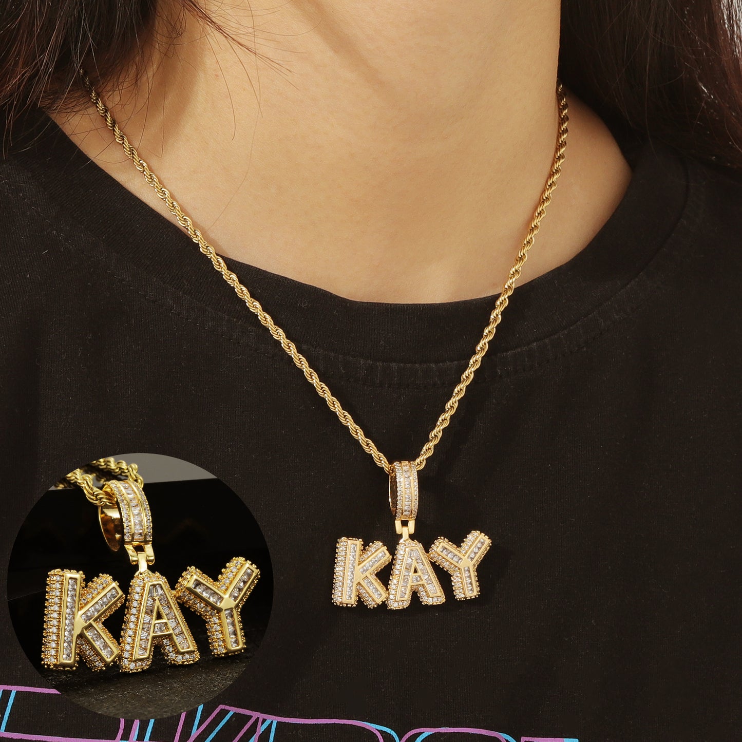 Hip Hop Name Necklace CSN3082