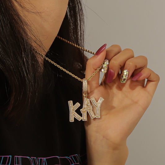 Rope Chain Iced Out Bling Necklaces CSN3083