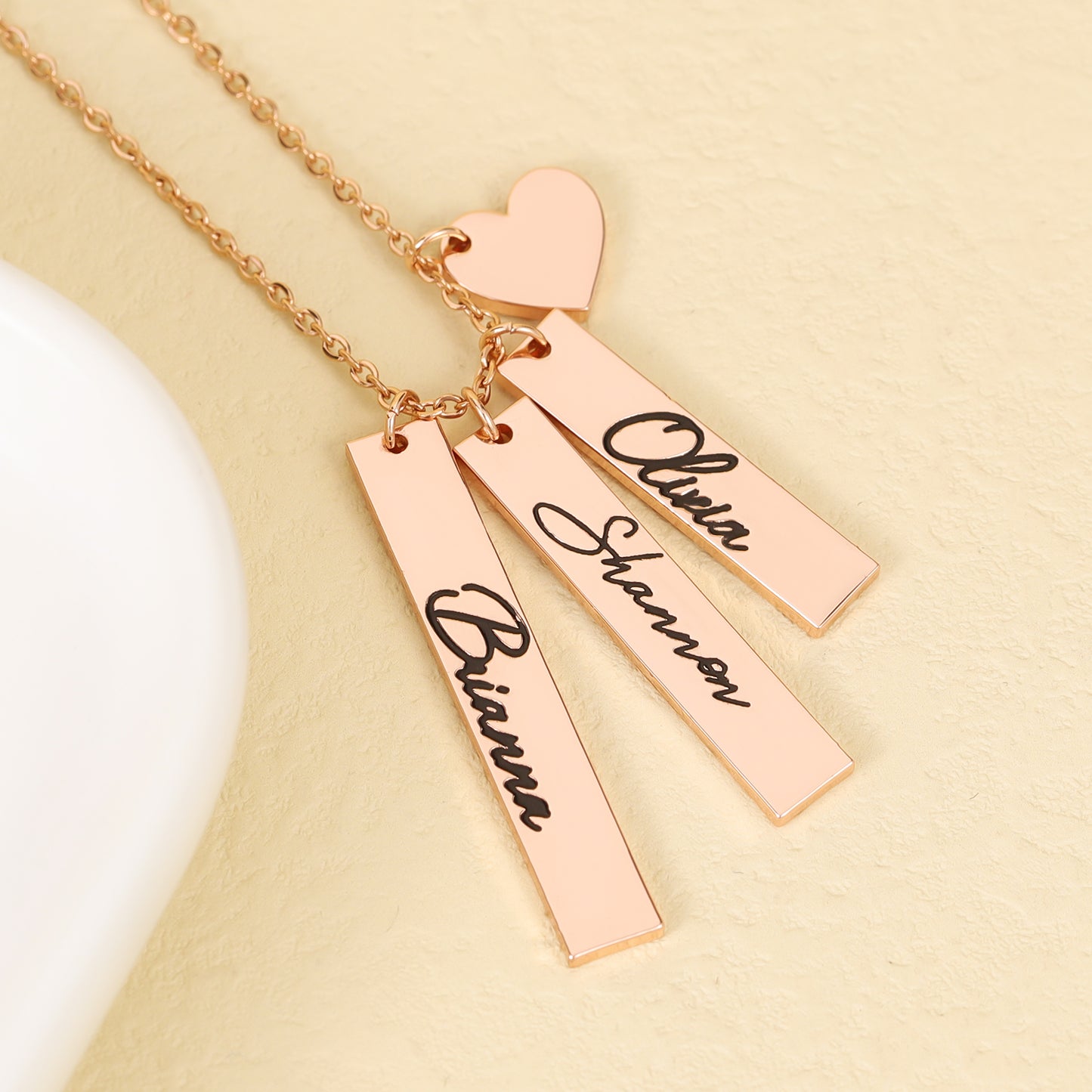Custom Engraved Name Square Necklace SSN3049