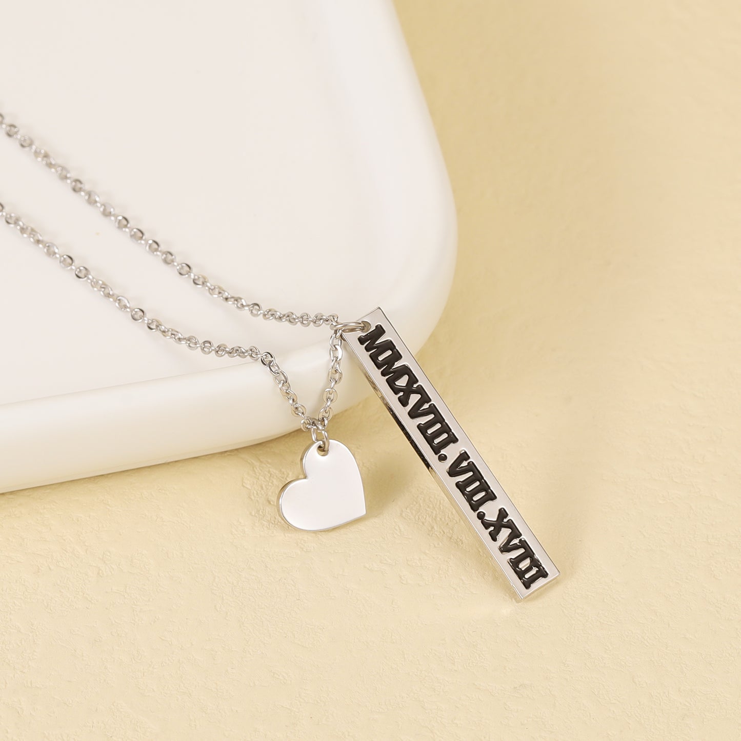 Custom Engraved Name Square Necklace SSN3049