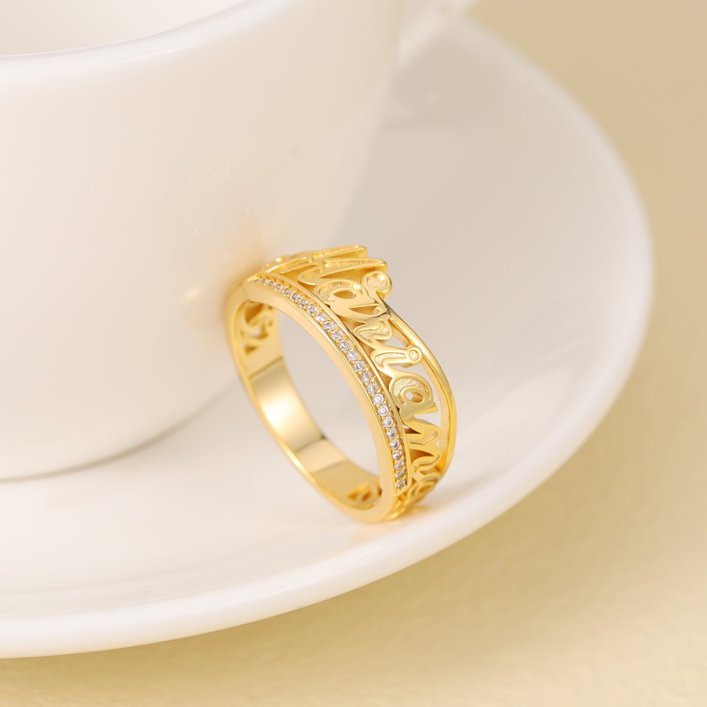 Custom Name Diamond Ring 3DR3046
