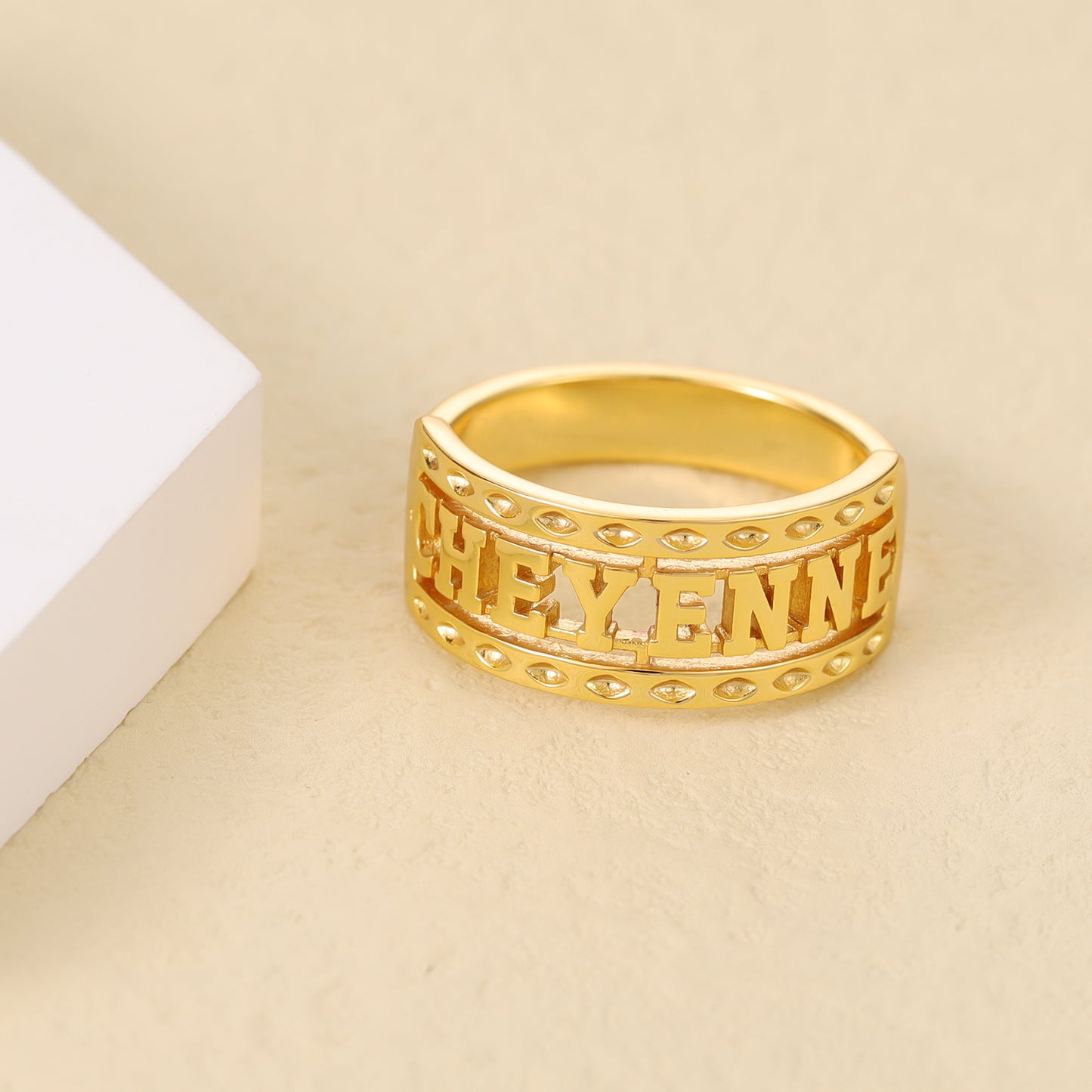 Custom 3D Name Ring 3DR3043