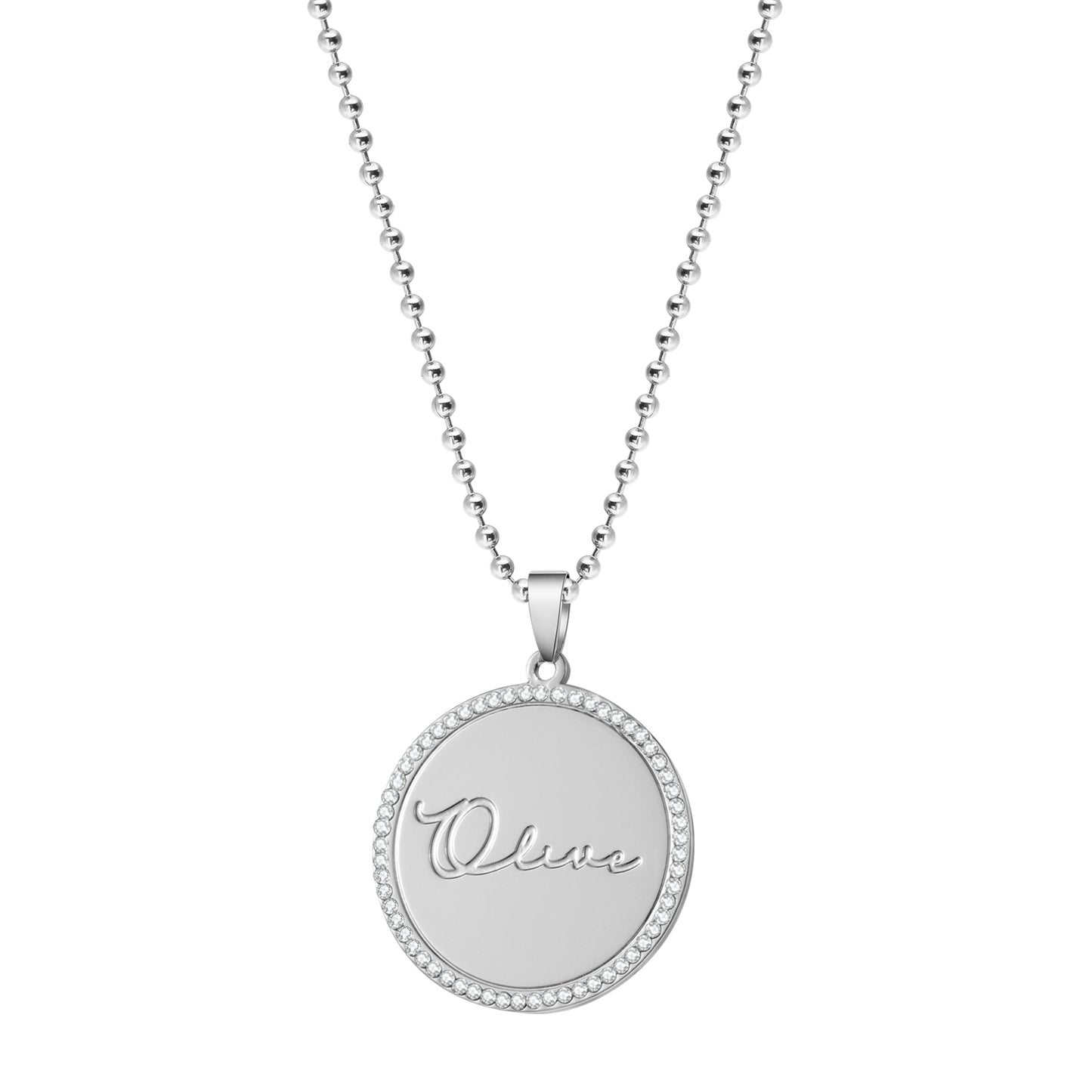 Collier de diamants avec nom personnalisé QSN3023