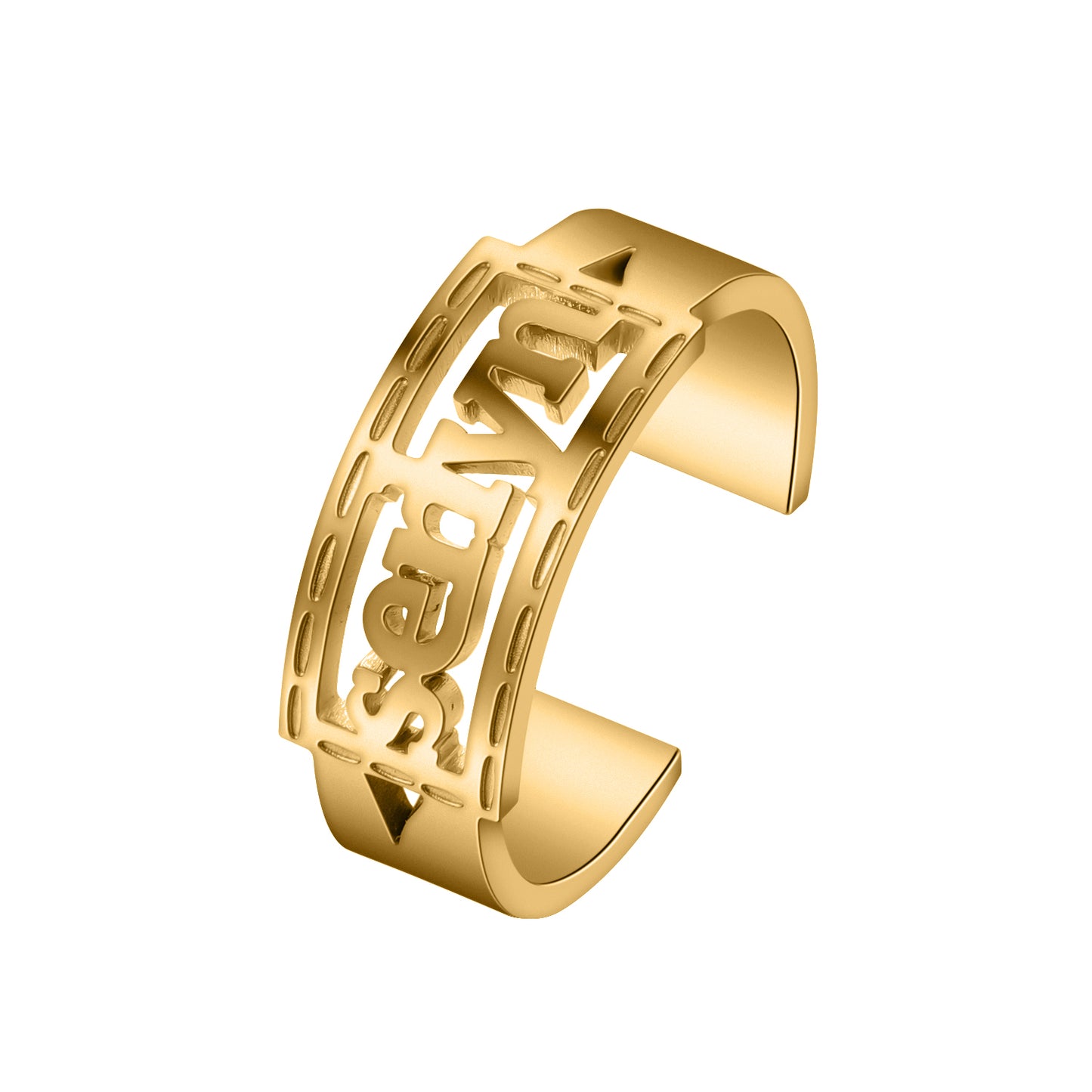 3D Custom Text Ring QSR3050